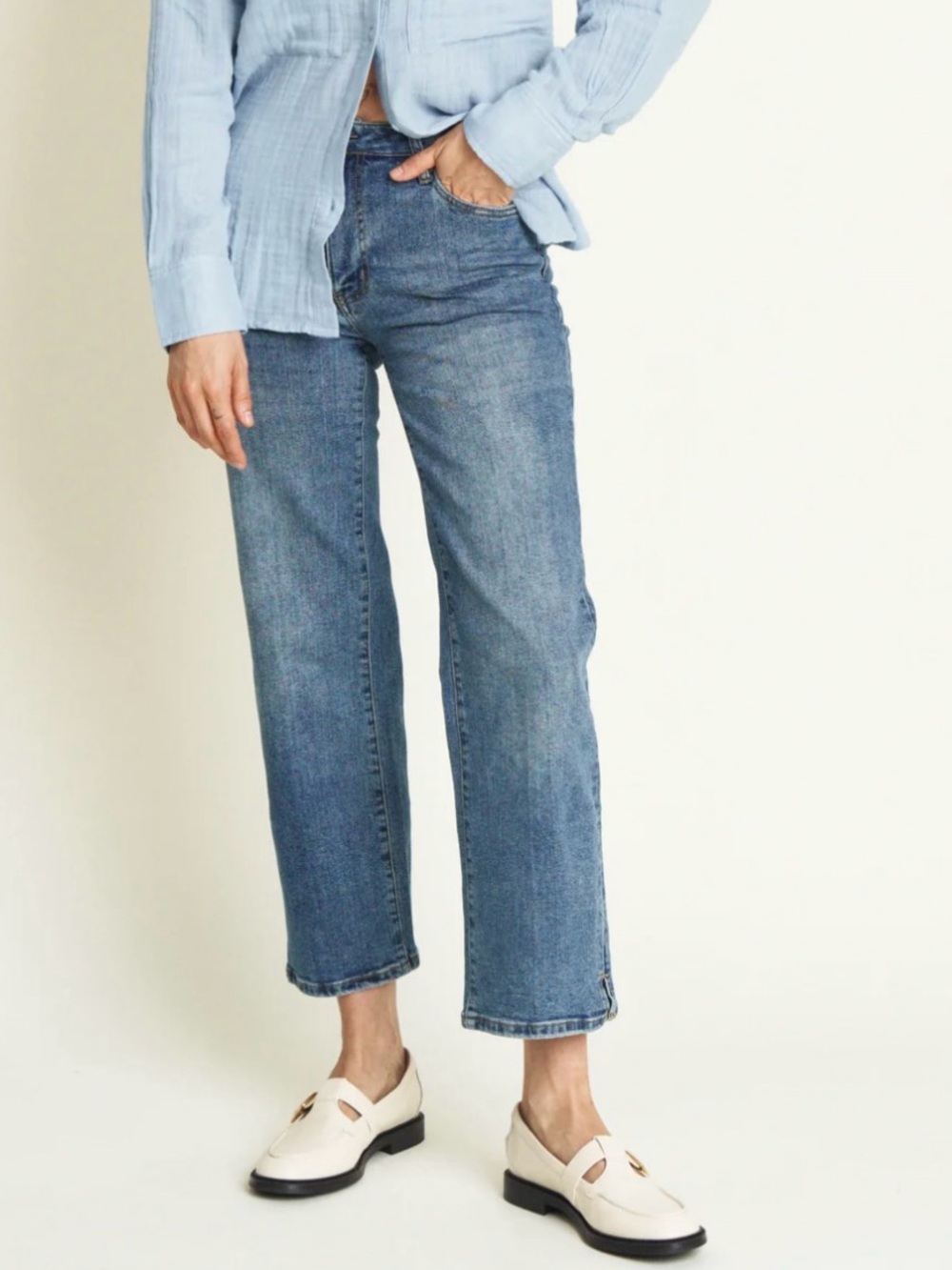 Oliver Logan Addington Mid Rise Crop Denim size 27